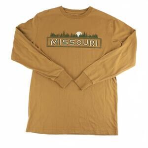 District Missouri Long Sleeve T-Shirt Brown Size Large